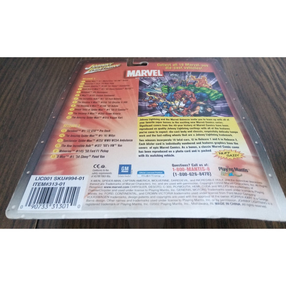 Johnny Lightning Marvel X-Men #8 '55 Chrysler C-300 (2002 Playing Mantis) - Picture 3 of 4